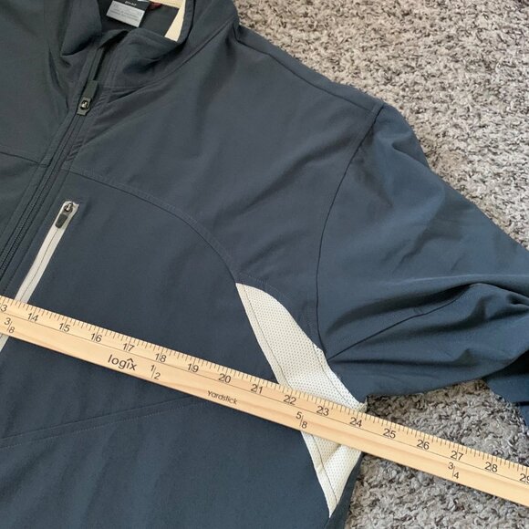 Nike Dri-Fit Mens Full-Zip Jacket Gray/White Size XL Athletic Lightweight Sports - Picture 6 of 6